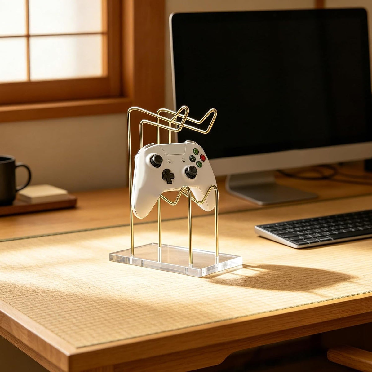 HOMSFOU Gaming Controller Stand with Acrylic Holder and Iron Base Organizer - Image 7