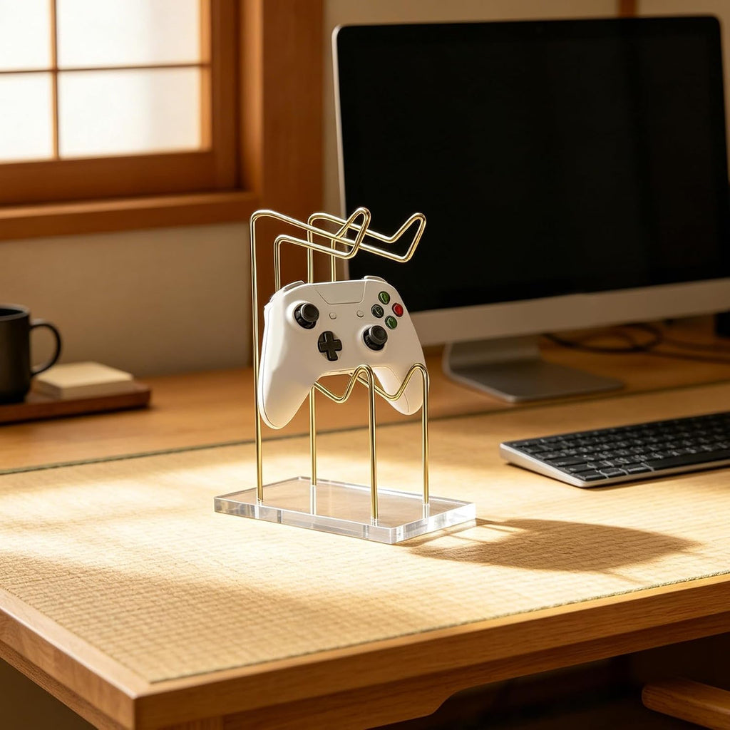 Acrylic Game Controller Holder Stand with Iron Base for Gamer Desk Display - Image 5