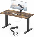FLEXISPOT EN2 55"x28" Standing Desk Bundle with Monitor Mount, Rustic Brown by FLEXISPOT