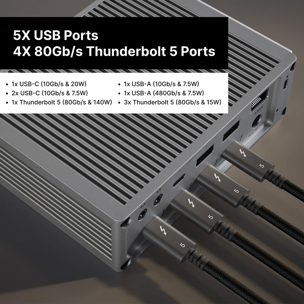 CalDigit TS5 Thunderbolt 5 Dock - 15 Port 240W PSU - Image 7