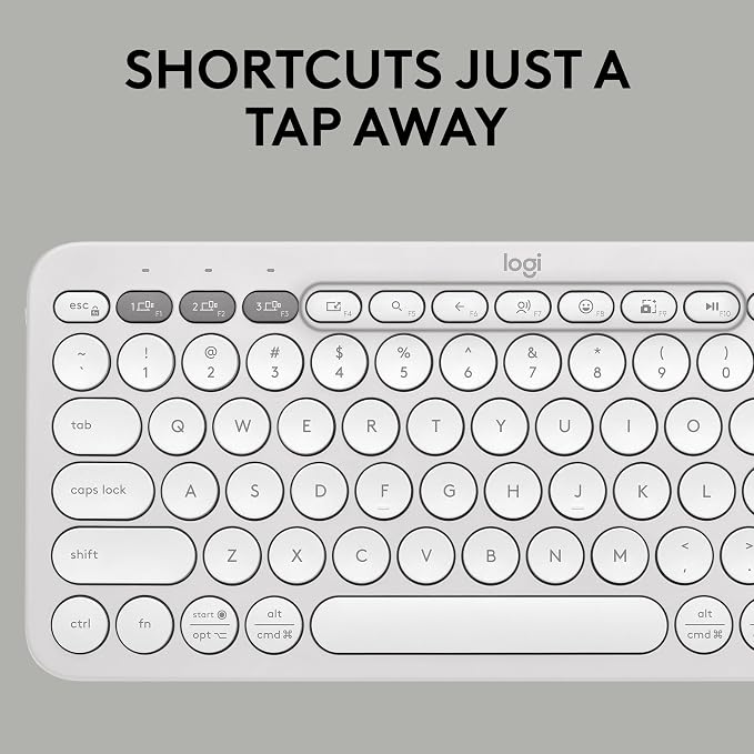 Logitech Pebble 2 Combo Wireless Keyboard and Mouse Quiet - Tonal White | Quiet and portable, customizable, Logi Bolt, Bluetooth, Easy-Switch, for Windows, macOS, iPadOS, Chrome - Image 5