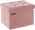 SONGMICS Small Folding Storage Ottoman, 12.2 x 16.1 x 12.2 Inches by SONGMICS