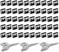 USB A Metal Port Blockers 50 Pack, Security Locks with 2 Keys, Black by PortPlugs