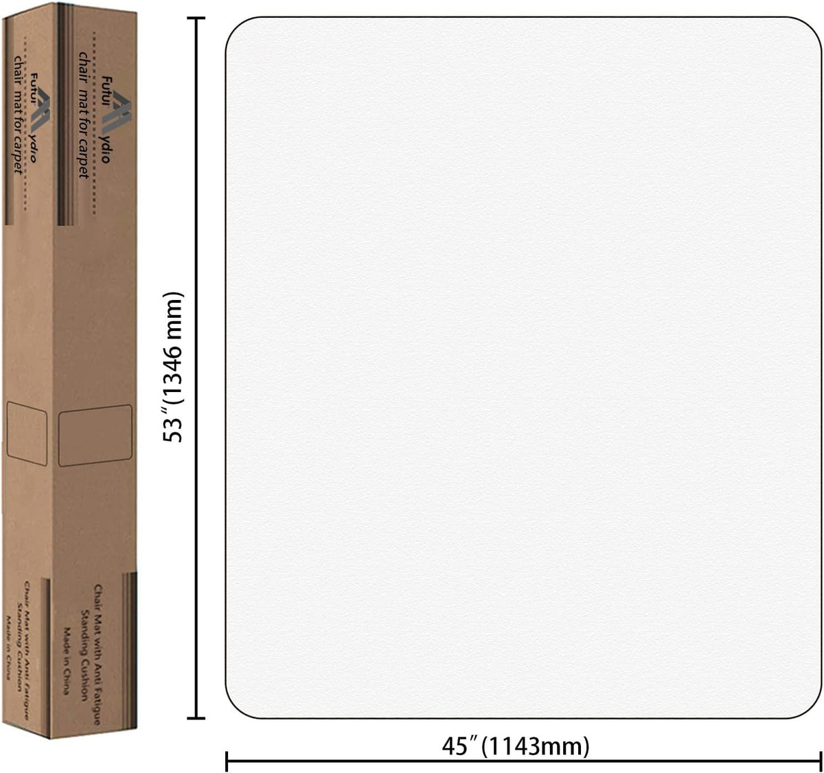 FuturHydro Chair Mat for Hardwood Floor, 45" x 53" Large Clear Easy Glide Large Computer Chair Mat, Plastic Rolling Chair Mats for Tile Floor and Gaming Floors (Rectangle) - Image 6
