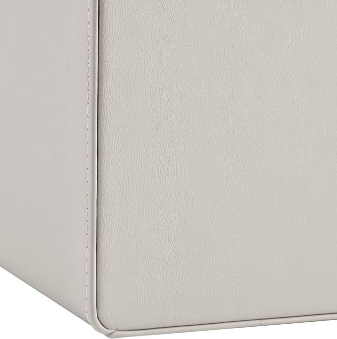 PU Leather Desk Organizer, Remote Control Holder, Dark Beige | Luxury Nightstand Organizer for Home, Office Desk Accessories, Bedside Table Caddy with 5 Compartments, Velvet Lining - Image 8