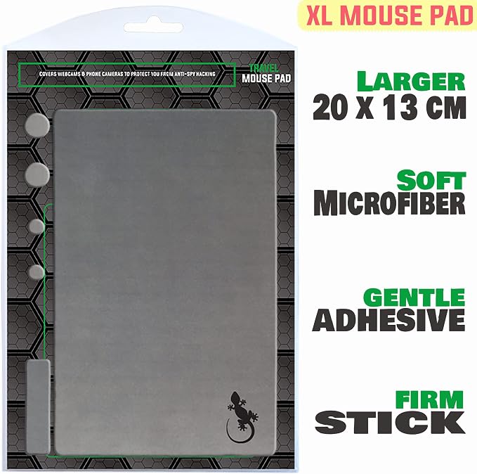 Travel Stick on Mouse Pad with Adhesive Bottom - Peel and Sticks to Any Surface - Portable (XL - Gray) - Image 3