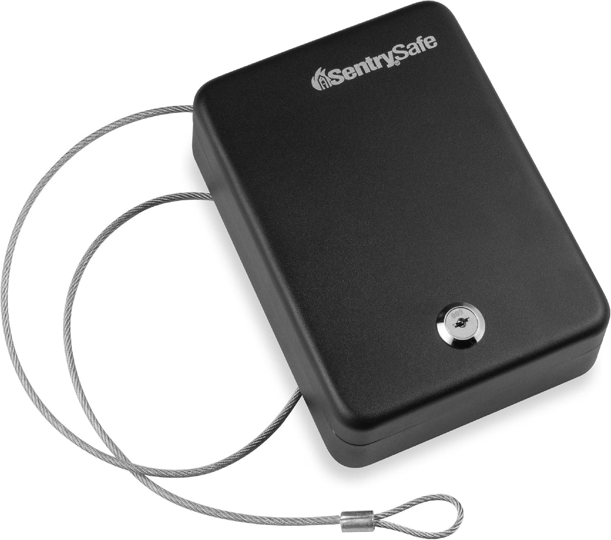 SentrySafe Mini Safe is a Lock Box with Key Lock for Office or Dorm that Secures Money, Passports, or Other Small Valuables, Exterior: 2.6 H x 5.9 W x 8.0 inches, P005K by SentrySafe