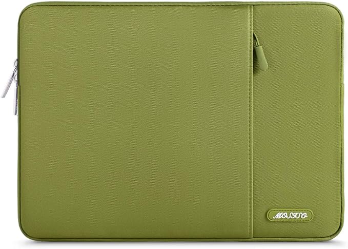 MOSISO Laptop Case 14 inch, Laptop Sleeve Bag with Pocket | Compatible with HP Lenovo Dell ASUS Acer, HP Stream, Dell Latitude, Polyester Vertical Computer Bag, Chartreuse by MOSISO