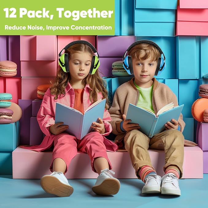 Floriogra 12 Pack Noise Cancelling Headphones for Kids/Toddler Ear Muffs | 28dB SNR Kids Ear Protection for Autism Children Noise Reduction Earmuffs for Concerts, Monster Jam, Air Shows, Fireworks - Image 2