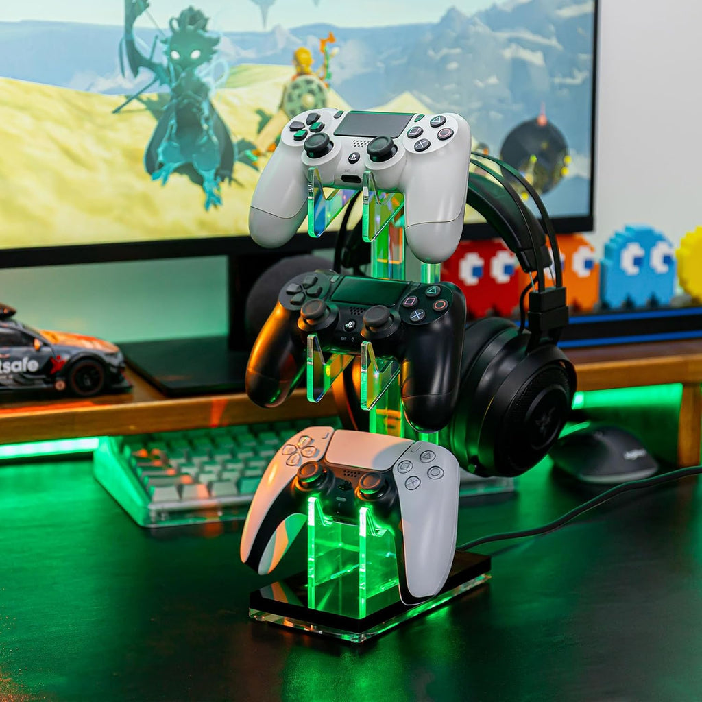RGB Controller and Headset Stand with 21 Light Modes, 3 Tier - Image 7