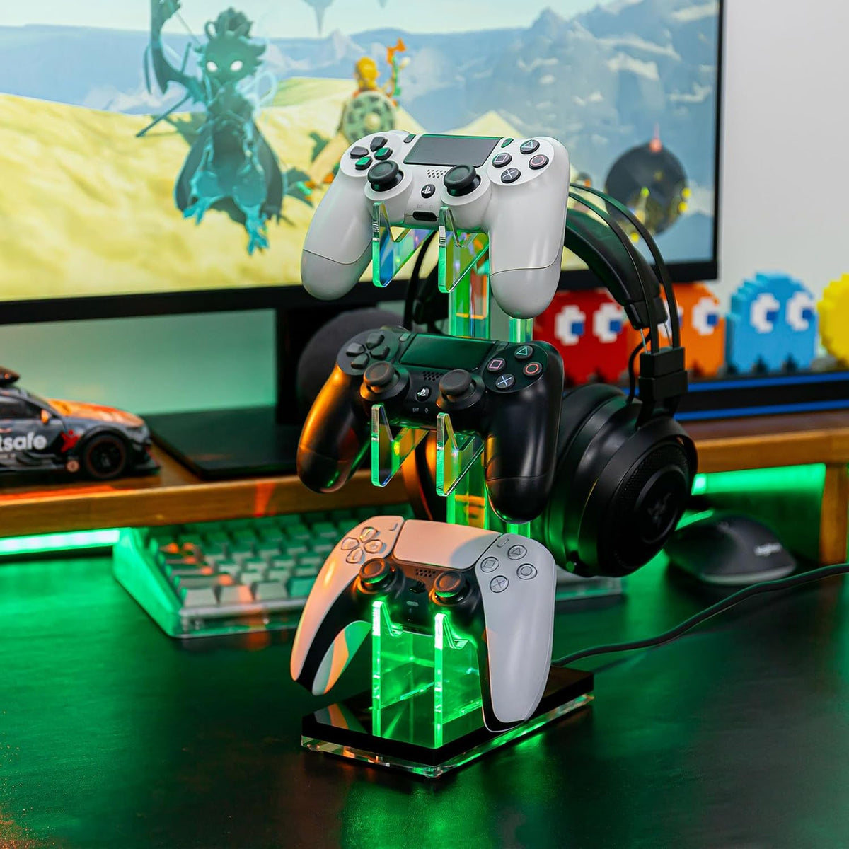 RGB Controller and Headset Stand with 21 Light Modes, 3 Tier - Image 7