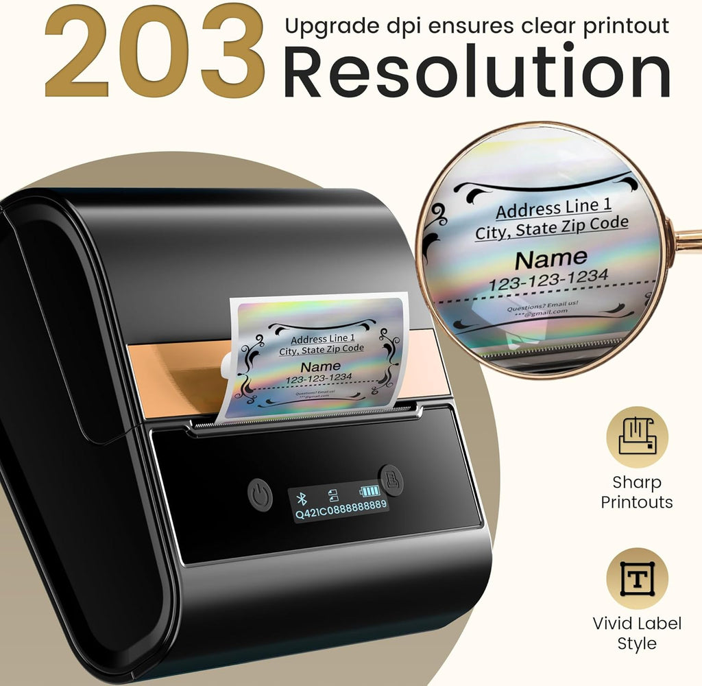 Phomemo Label Printer,M260 Label Maker Machine with Tapes, 3 Inch Portable Thermal Label Maker for Small Business, Home,Address,Office Organization,Logo Sticker Printer for Phone & PC - Image 6
