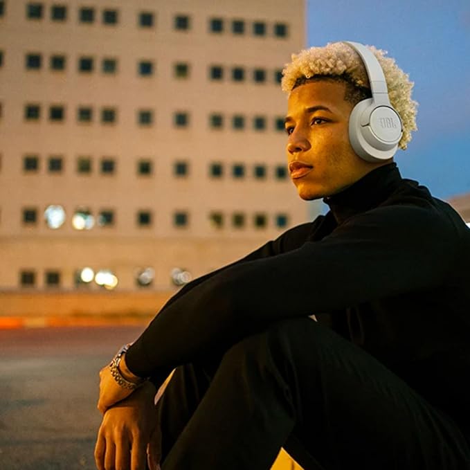 JBL Tune 720BT - Wireless Over-Ear Headphones - White | JBL Pure Bass Sound, Wireless Bluetooth 53 technology, Customize your listening experience, Hands-free calls with Voice Aware - Image 2