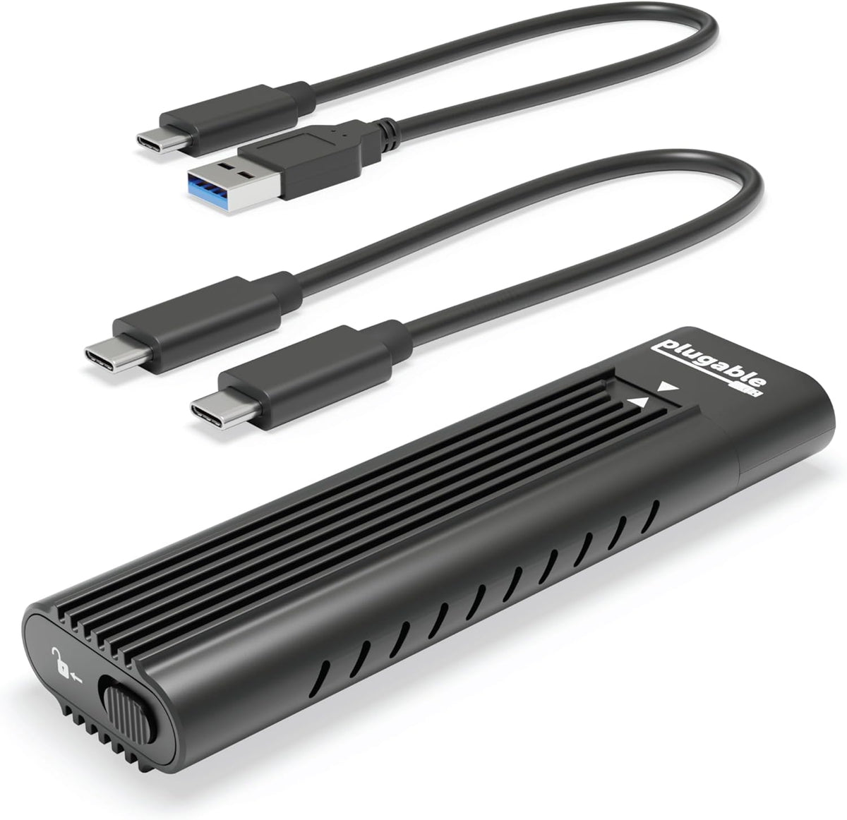 Plugable M.2 NVMe SSD Enclosure; Tool-Free & Driverless by Plugable