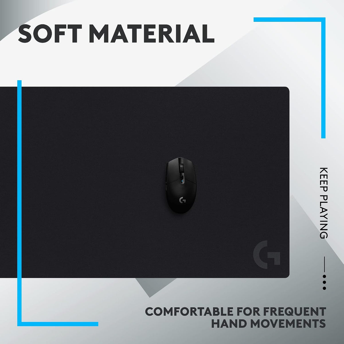 Logitech G840 XL Cloth Gaming Mouse Pad (900x400x3) - Black - Image 7