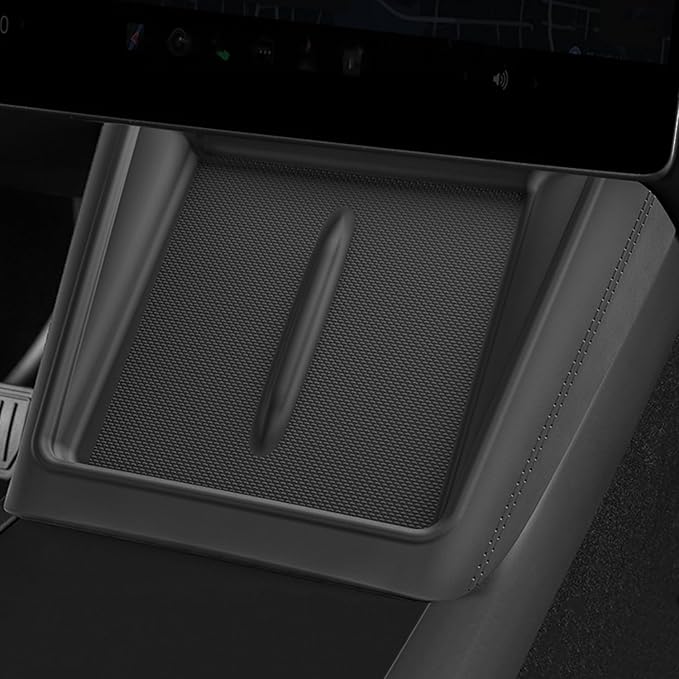 Center Control Wireless Charging Mat, Charger Pad for Tesla Model Y Juniper | White wireless charging silicone pad,center console wireless charger pad 2025 2026 - Image 8