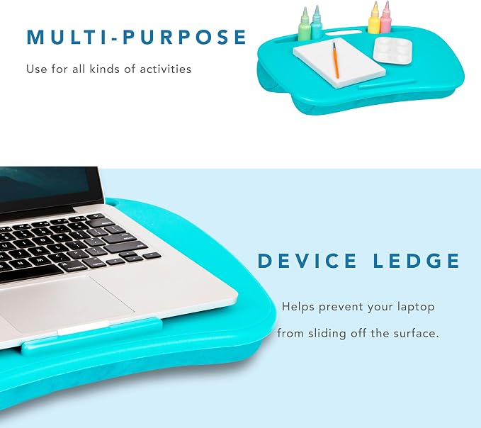 LAPGEAR MyDesk Lap Desk – Turquoise, Fits 15.6” Laptops - Image 4