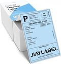 4x6 Thermal Shipping Label Mailing Postage Stickers Paper for Direct Thermal Label Printer USPS UPS Address Big Packing Fanfold Blue Color 500 Labels/Stack,1 Stack by JIAYLABEL