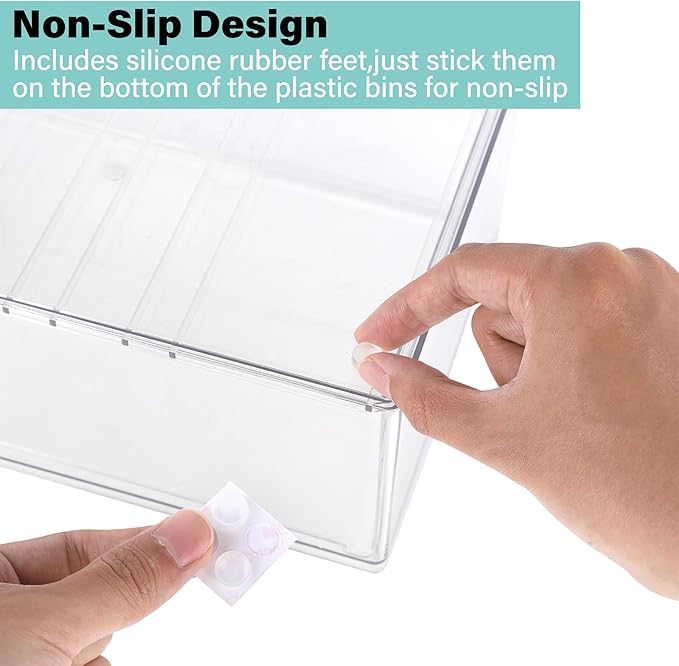 Prsildan Tea Bag Organizer K Cup Holder Drawer Coffee Pods Storage, 2 Pack | Clear Acrylic, Stackable, Pull Out, For Kitchen Office Craft Art Supplies Hair Accessories Makeup Small Items - Image 8