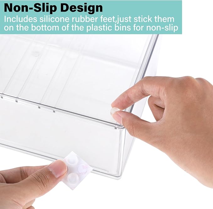 Prsildan Acrylic Makeup Organizer Stackable Clear Storage Drawers for Baby Bottles Desk Organizers for Countertop Vanity Nursery Adjustable Modular System for Cosmetics Jewelry - Image 7