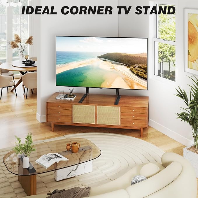 5Rcom TV Stand Mount, Universal Tabletop for 22-65 Inch Flat Screen TVs | Height Adjustable TV Base, Strong TV Legs Holds up to 88lbs, Max VESA 800 x 500mm, Plasma LCD LED - Image 9