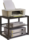 YMYNY 3 Tiers Desktop Printer Stand, Black17.32 x 13.78 x 11.02" by YMYNY