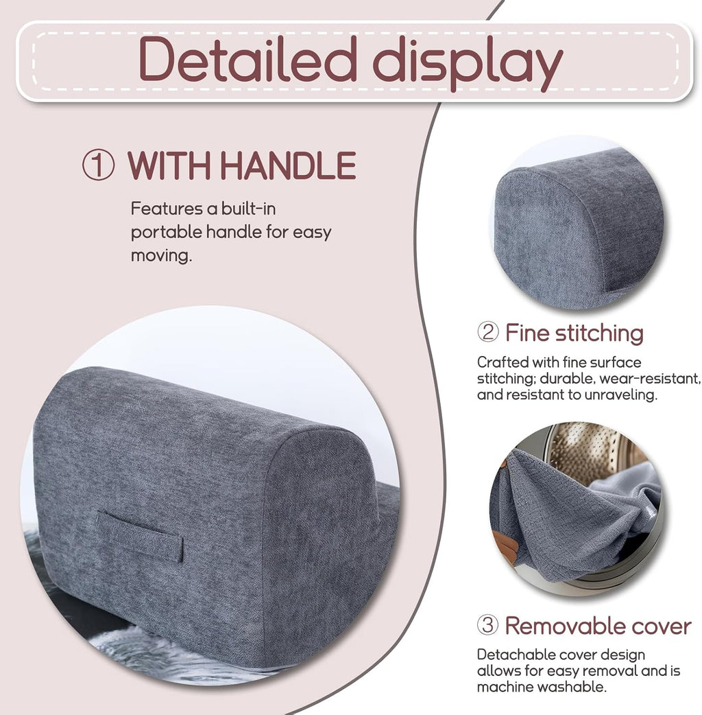 Foot Rest for Under Desk at Work,Ergonomic 2-Height Sponge Foot Stool for Office, Home,Sofa & Gaming Chair, Desk Accessories Footrest Cushion to Support Legs,Relax Ankles & Relieve Pain(A-Dark Gray) - Image 8