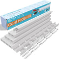 Cord Hider, Wire Cover, Cord Covers Wall Mounted TV, Cable Hider, 157 in Paintable White Raceway Kit, Electrical Cords Concealer, Cable Management, Hide Cords Wall, Wire Molding, Adhesive Channel by EVZA