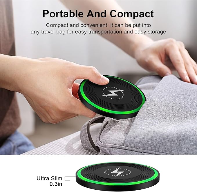 Android Wireless Charger Fast Charging Pad for Motorola Edge/Razr 2026 2025 2024,Moto G Stylus/Power 2025,Razr 50 Ultra,Wireless Samsung Phone Charger Station 15W for Galaxy S24/S23 with QC Adapter - Image 4
