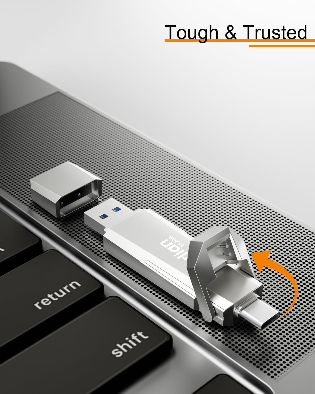 512GB External SSD USB Solid State Drive up to 1000MB/s Dual USB C+A 3. 2 Thumb Drive - Image 8
