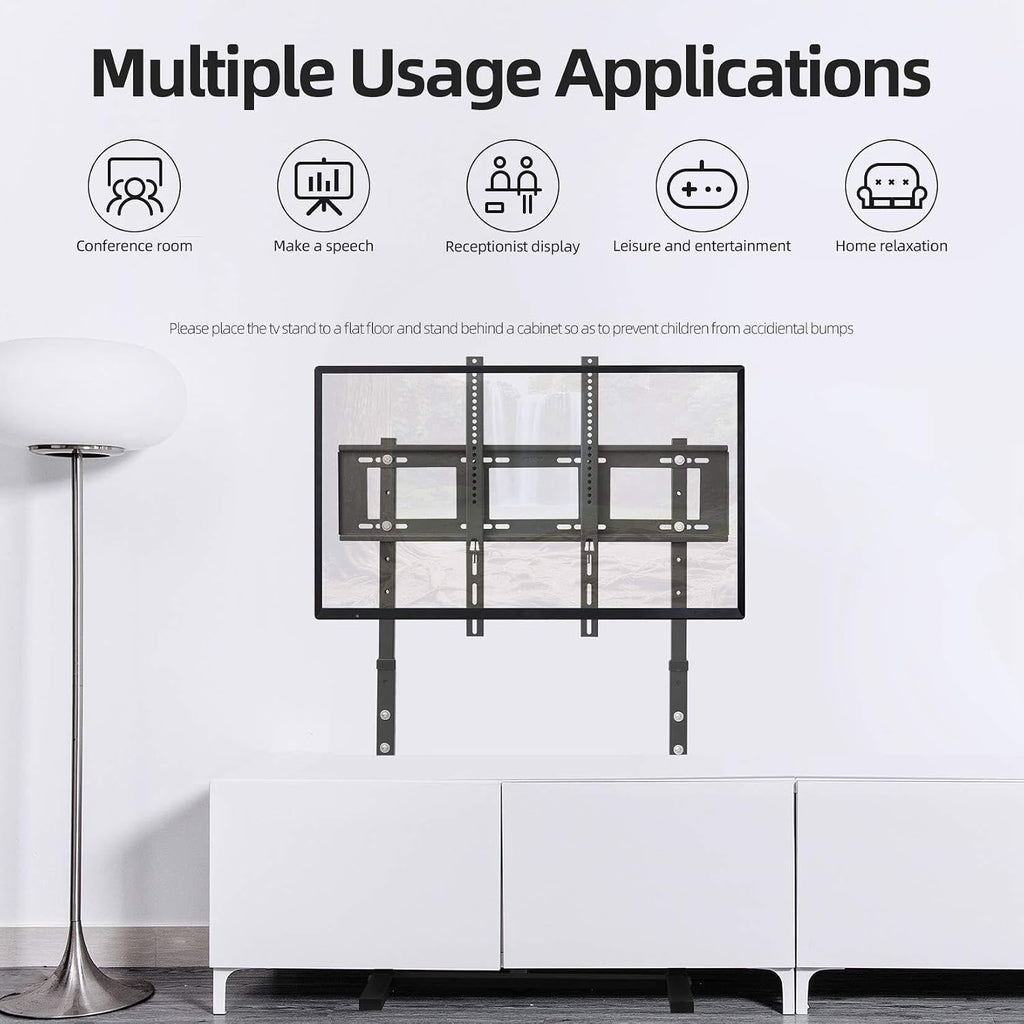 unho Against The Wall TV Stand Floor for 32-85 inch TVs No Drilling - Image 7