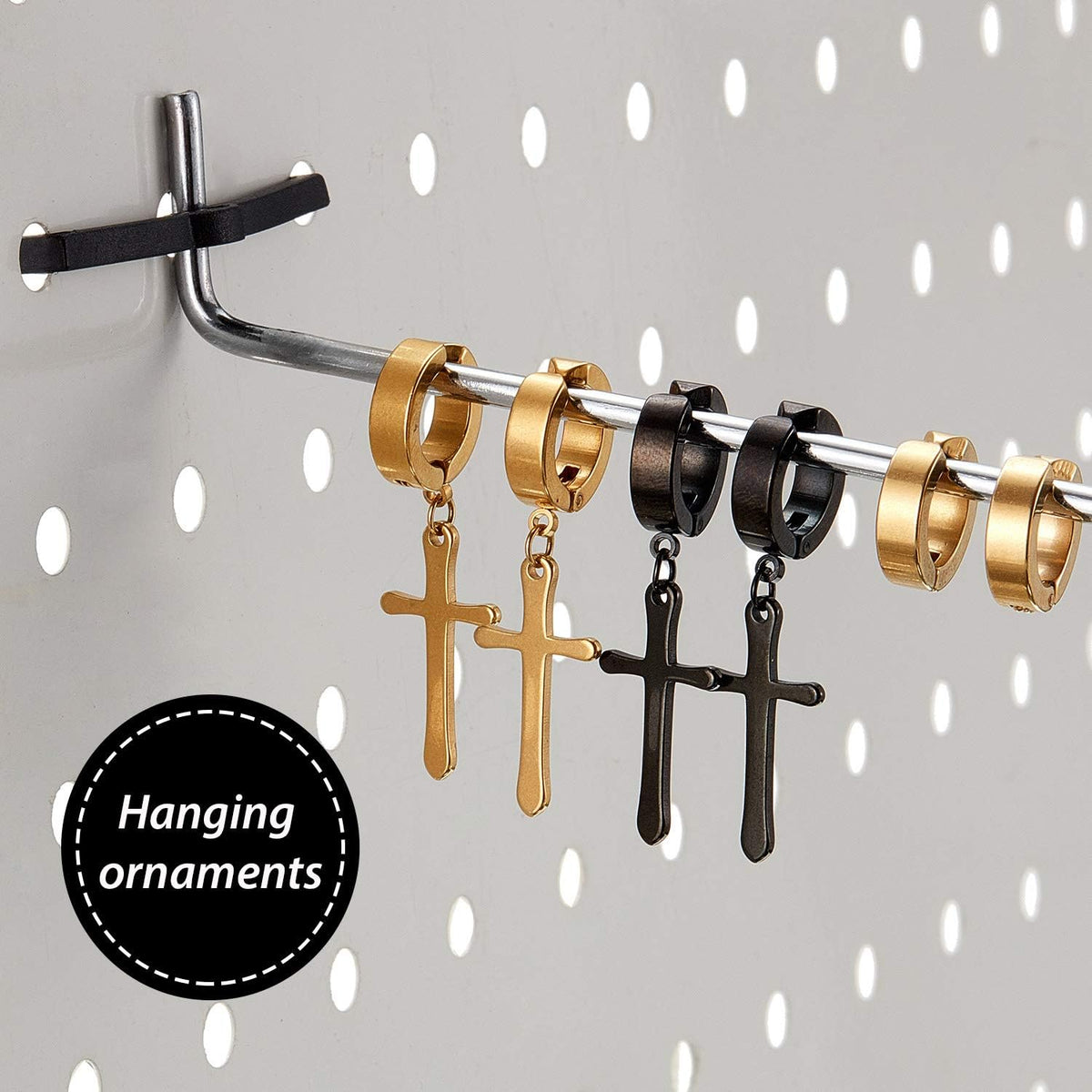 Mudder 200 Pieces Pegboard Locks for Hooks, Black Plastic Peg Hook Clips - Image 6