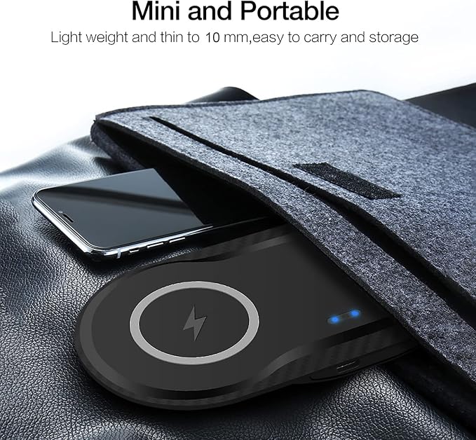 40W Wireless Charging Pad, Dual 20W Fast Wireless Charging Mat for Samsung Galaxy S25,S24,S23/Note 20/10/Buds,15W Wireless Charger Station for iPhone 17 16 15 14 13 8/SE/X/XS(Black with dapter) - Image 7