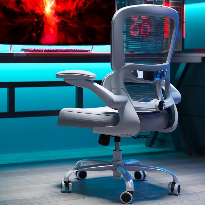 TRALT Office Chair - Ergonomic Desk Chair with Adjustable Lumbar Support, Mesh Computer Chair, Executive Chair for Home Office Comfortable Lumbar Support (1, White) - Image 9