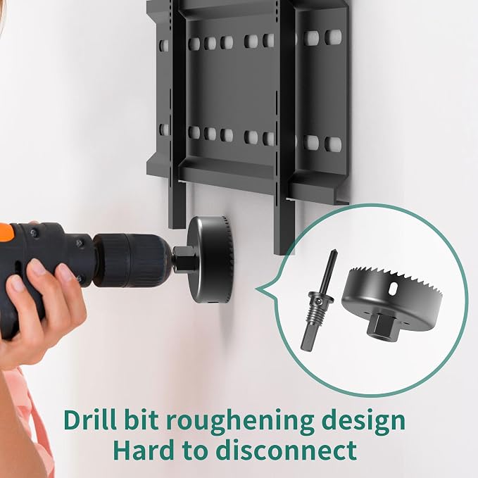 TV Cord Hider for Wall Mounted TV - Cable Management Kit to Hide TV Wires Behind The Wall - Includes 2 Cable Manager Brackets, and Thicker Hold Opener for Easy Install (Black) - Image 4