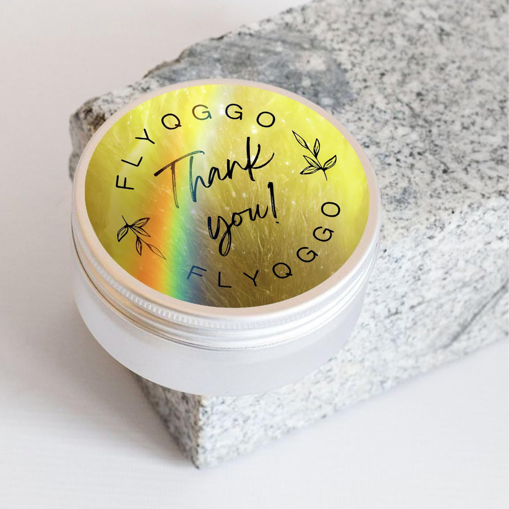 2-Inch Round Holographic Thermal Sticker Labels, with Rainbow Wave Deign, for Every Tags, Custom DIY Logo Applications, Waterproof and Tear-Resistant, No Residue Removable, Aurora Gold, 200pcs - Image 3