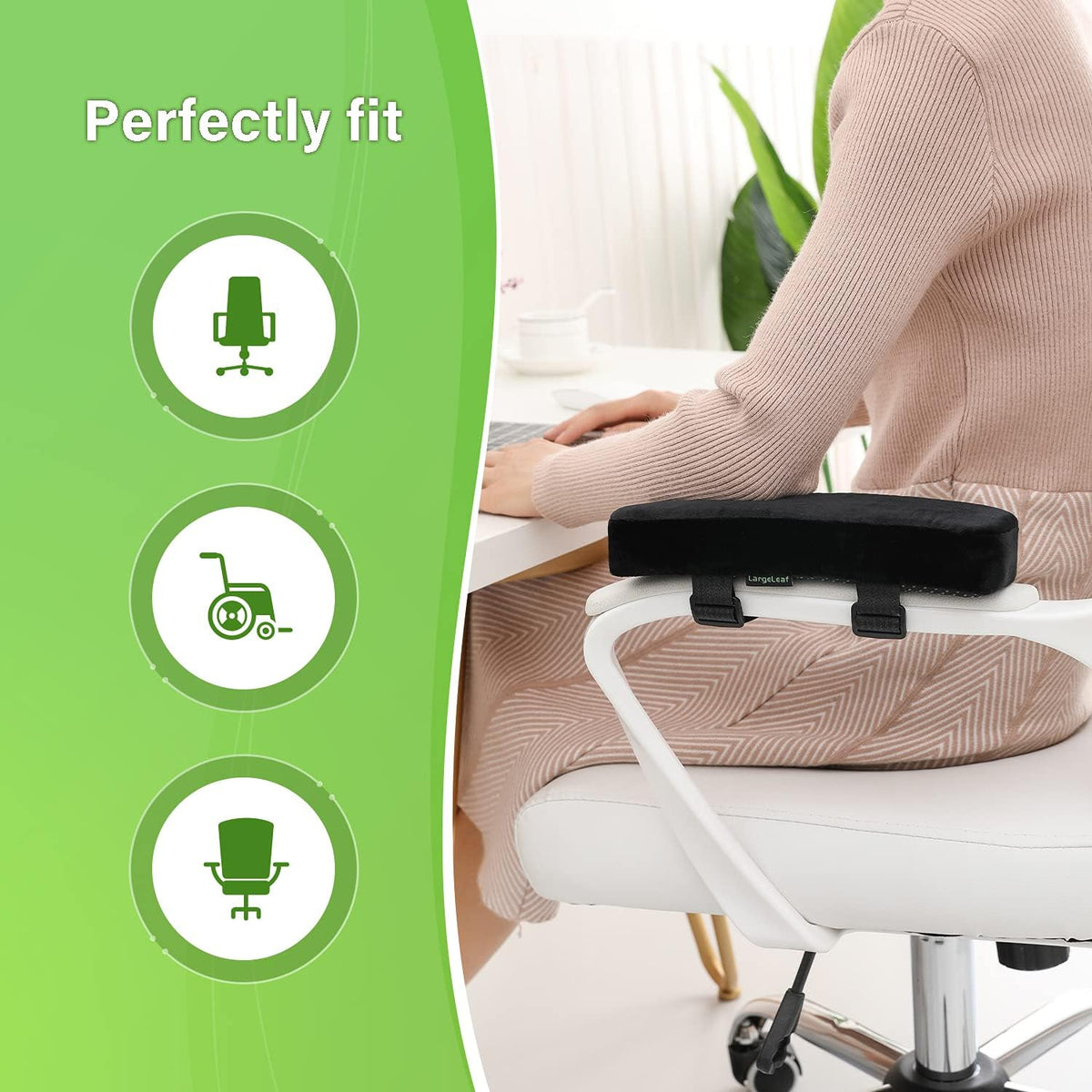 Chair with Memory Foam Armrest Pads 2-Piece - Image 6