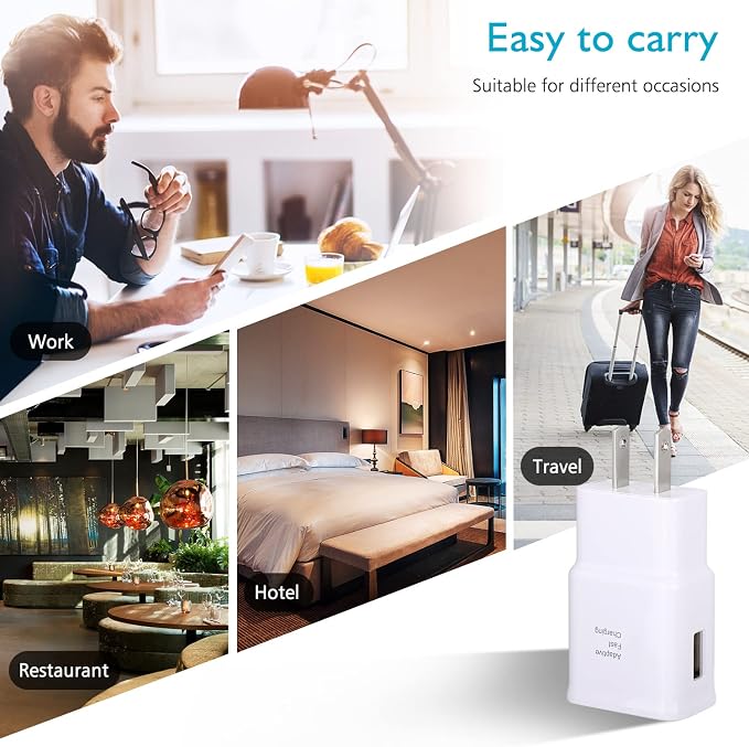 Android Charger Fast Charging, Type C Fast Charger Block with 5FT USB Type C Cable for Galaxy S23/S23 Ultra/S22/S21/S20/S20+/S10/S10+/S10e/S9/S9+/S8/S8Plus/Edge/Active/Note 8/9/10/20-White - Image 6