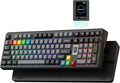 Keymatic Mechanical Keyboard Wireless,98% Pink Creamy Keyboard Gaming Keyboard,3 Mode with Multimedia Screen,RGB Backlit,Black by Unknown