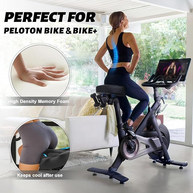 Noseless Bike Seat Cushion for Men & Women - Extra Padding & Comfort Wide Bicycle Seat, Oversized Comfortable Saddle for Peloton Bikes, Exercise Bikes, Electric Bikes, Cruiser Bikes - Image 5
