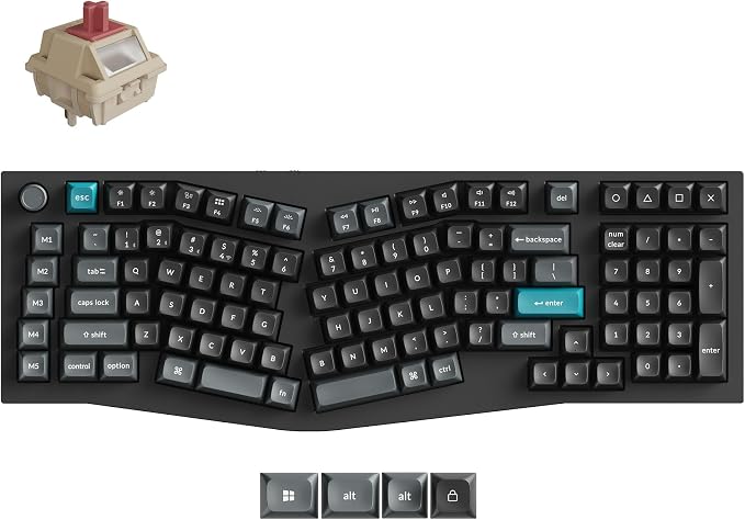 Keychron Q13 Ultra 8K Wireless Mechanical Keyboard, 96% Alice Ergonomic Layout with Numpad, Full Aluminum Custom Keyboard, ZMK, 8000Hz Polling Rate, Hot-Swappable RGB for Mac Windows Linux by Keychron
