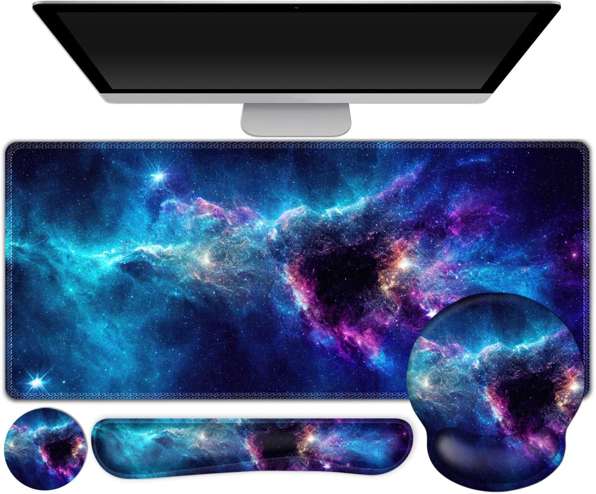 Mouse Pad, 4in1 Mousepad + Keyboard Wrist Rest+Mouse Wrist Rest+Coaster Set by ToLuLu