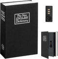 Decaller Book Safe with Combination Lock, Diversion Hidden Secret Metal Lock Box for Home Security, Money & Jewelry, 9.5" x 6.2" x 2.2", Dictionary Black by Decaller