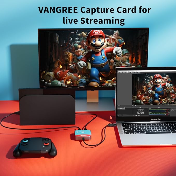 Capture Card for Nintendo Switch, 4K HDMI Capture, USB C 3.0 1080P 60FPS | Audio Video Recorder, low latency, streaming accessories, USB capture card for streaming/gaming, for PS5/Xbox/OBS/Camera/PC - Image 8
