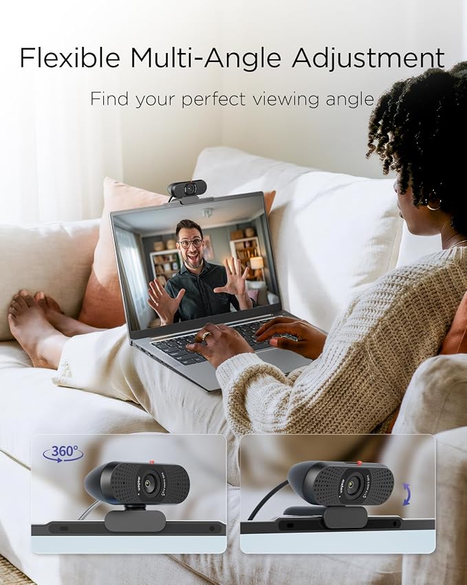 wegear Full HD 1080p Webcam for PC, Laptop & Desktop, Built-in Dual Microphones, Privacy Cover, 85°FOV, Fixed Focus, Plug & Play USB-A Computer Camera for Zoom, Teams, FaceTime, Google Meet, Streaming - Image 7
