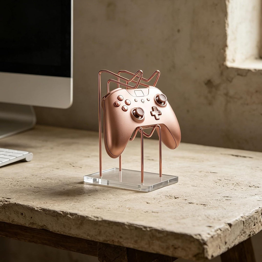 Gaming Controller Holder Stand, Acrylic Display Organizer with Iron Base - Image 6
