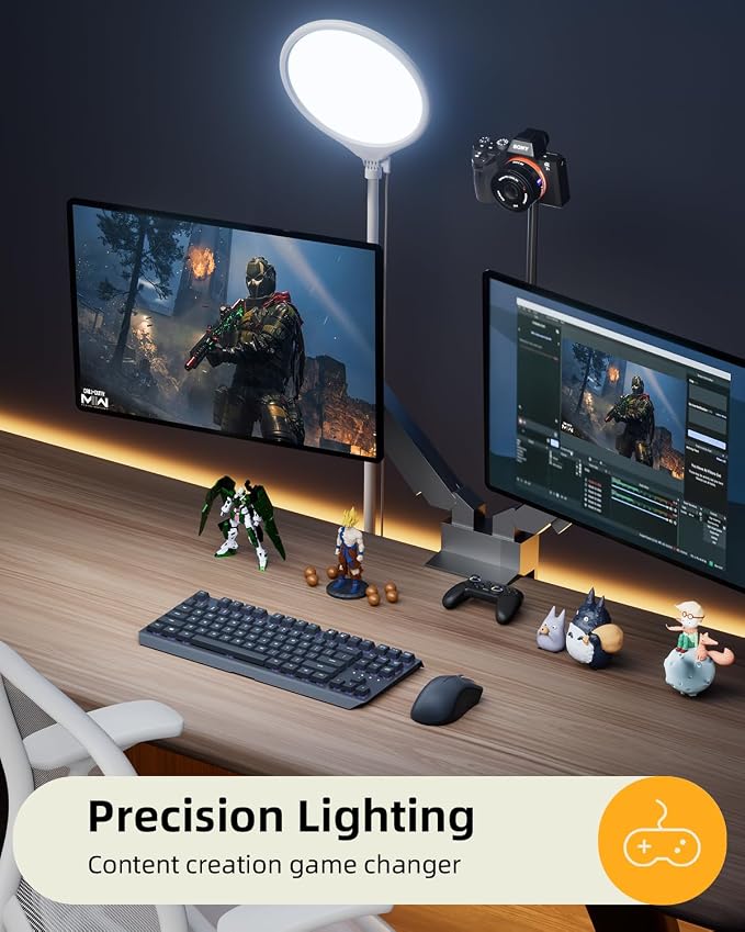 10.5" Ring Light with Stand and Phone Holder, 69" Tripod for iPhone | with Light Professional Led Full Screen Ringlight for Video Recording/Make up/Streaming for YouTube, Tiktok (White) - Image 7