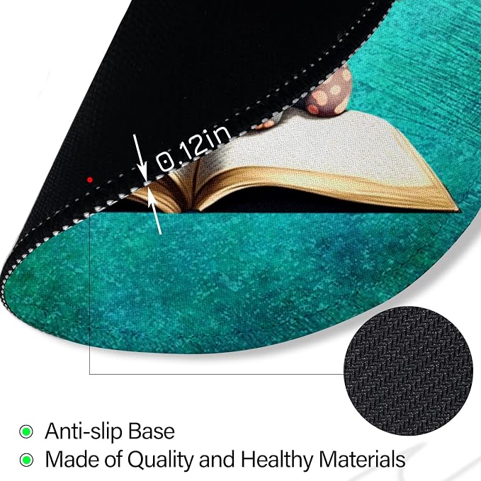 Funny Work Cute Mouse Pad, Small Round Mousepad for Desk, Laptop | Mini Travel Wireless Mice Pad for Computer, Office Accessories, Coworker Gifts, 8.6 x 8.6 inch - Image 5