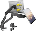 monTEK Dual Monitor Mount Monitor Arms for 17 to 35 Inch Screen | Adjustable Heavy Duty Monitor Desk Mount for 2 Monitors, Holds 35 Lbs, with Cable Management, VESA 75/100mm by monTEK