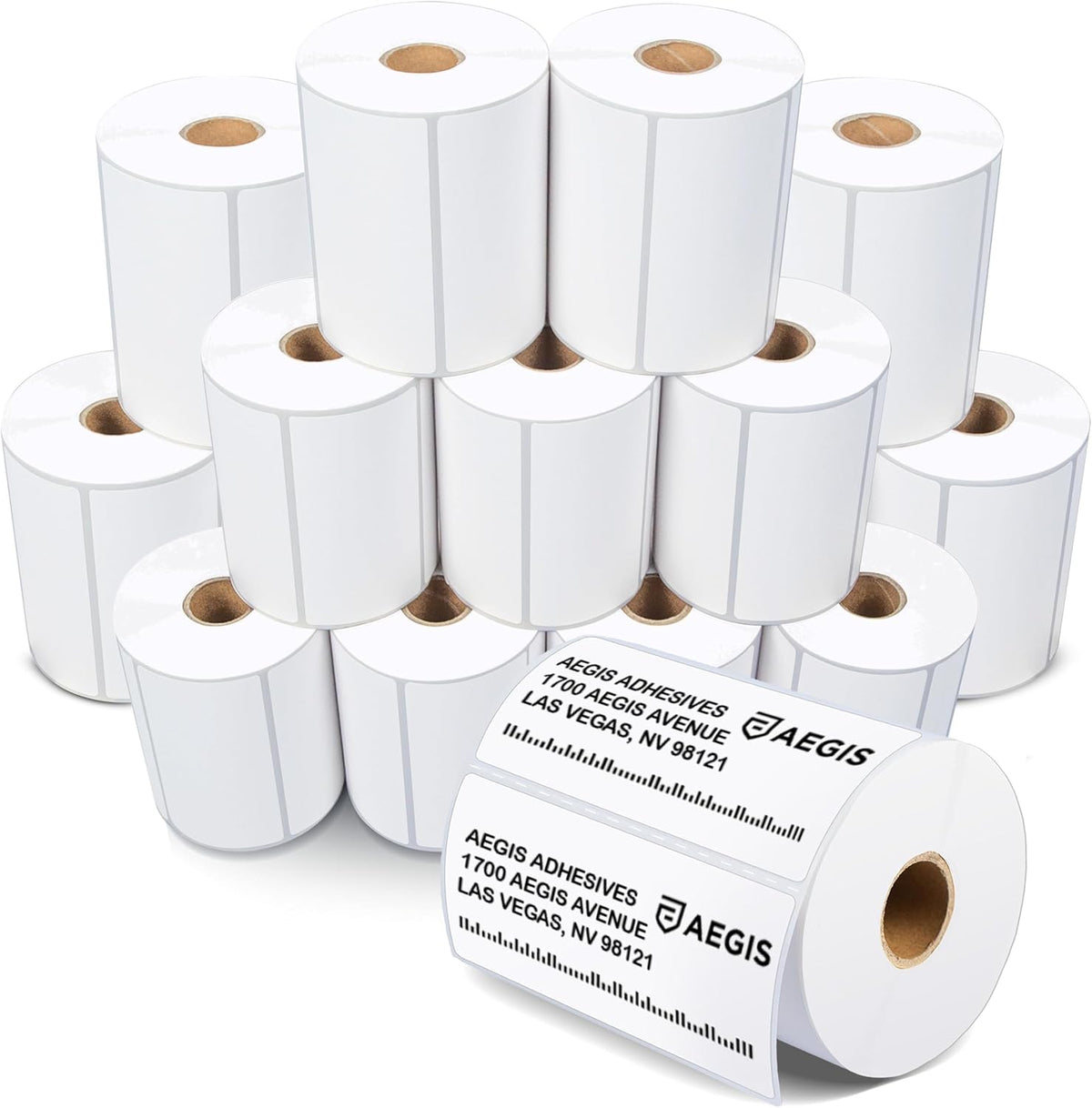 4" X 2" Direct Thermal Labels (11200 Count, 16 Rolls) by Aegis Adhesives